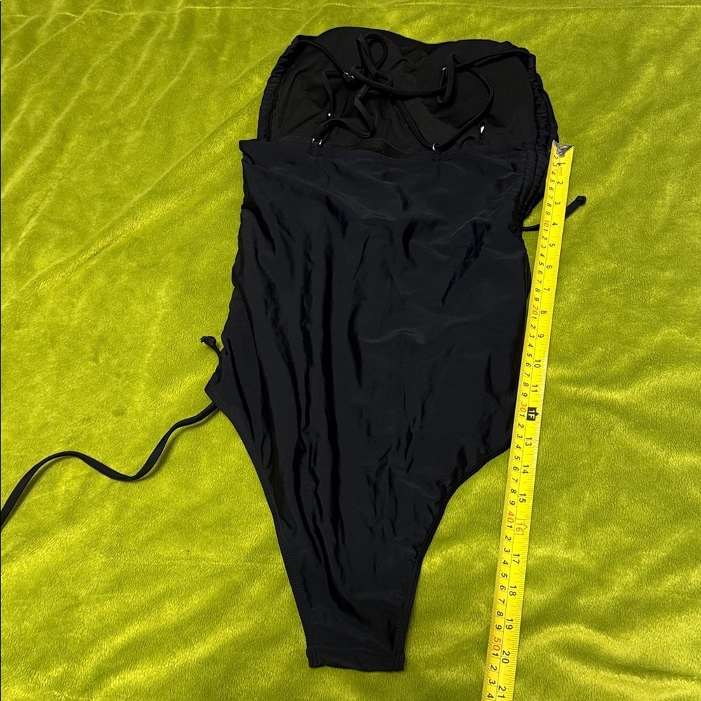 2pk WNS One Piece No Brand New Large Swimsuit Blue and Black - Picture 3 of 9